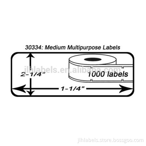 Dymo Compatible 30334 2 1/4in X 1 1/4in Multipurpose Labels 1-Inch Core - 1000 Labels Per Roll